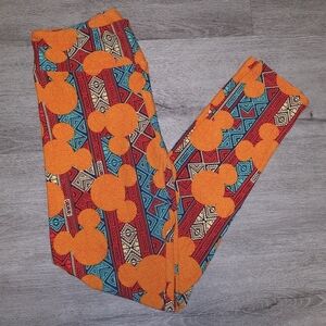 LulaRoe | Disney Design Blue & Orange Leggings